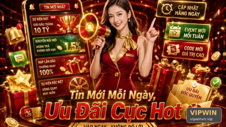 VIPWIN: Đọc Chi Tiết Giao Diện Khuyến Mãi, Tin Mới Và Ưu Đãi – Nhắc Bạn Đọc Kỹ Điều Kiện Doanh Thu Trước Khi Nhận Thưởng Qua Góc Kiểm Chứng Theo Tên Miền vipwinvn.vip